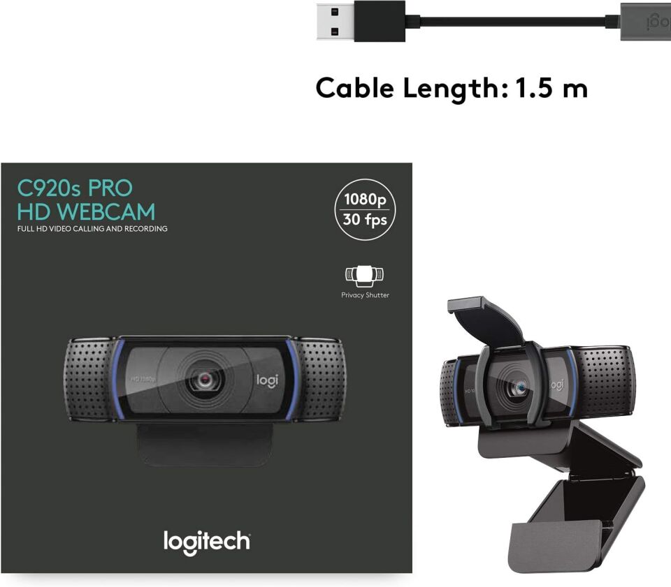 logitech C920s ProHD 1080P Streaming Webcam