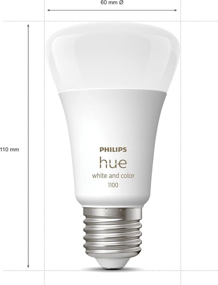 Philips HueWCA 9-75W E27 1100 Lumen Renkli Akıllı Ampul A60