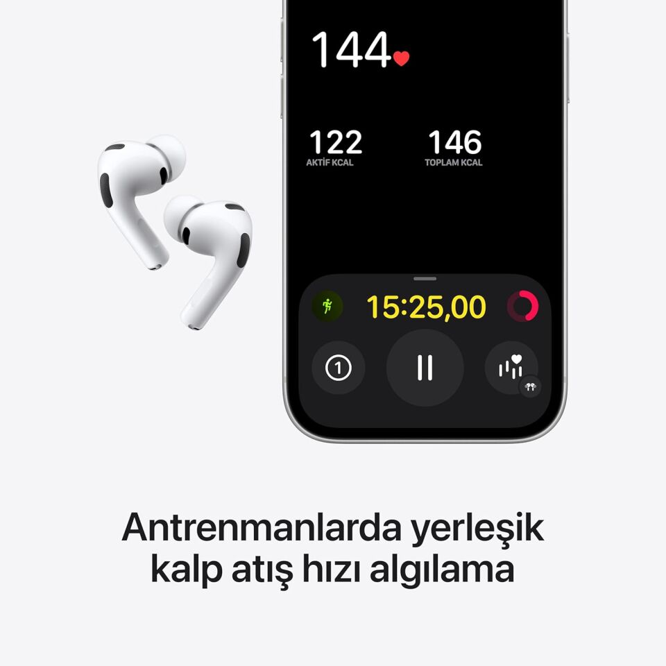 Apple AirPods Pro 3 Kablosuz Kulaklık, Aktif Gürültü Engelleme,