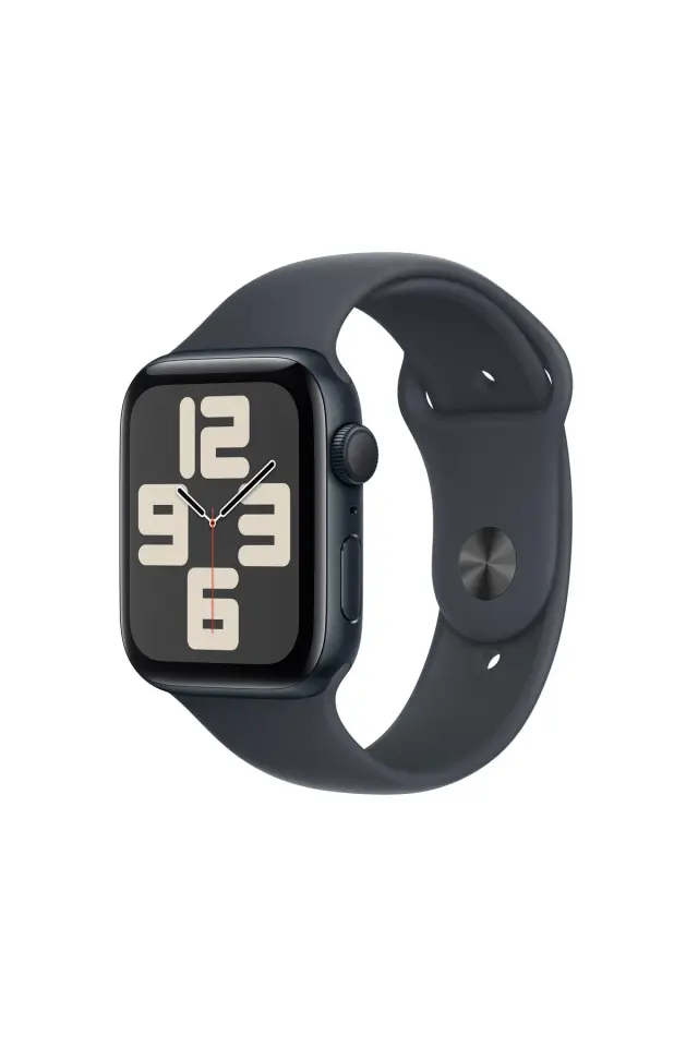 Apple Watch SE GPS 44mm Gece Yarısı Alüminyum Kasa + Gece Yarısı Spor Kordon - M/L