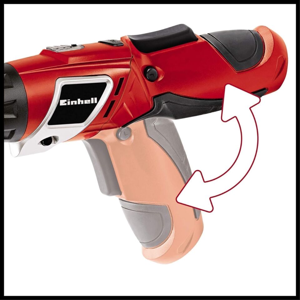 Einhell Şarjlı Vidalama TC-SD 3,6 Li (3,6 V, 1300 mAh, 3 Nm tork, döner sap tasarımı, LED ışık, yumuşak kavrama, şarj durumu göstergesi, 6 uç dahil) - 4513442