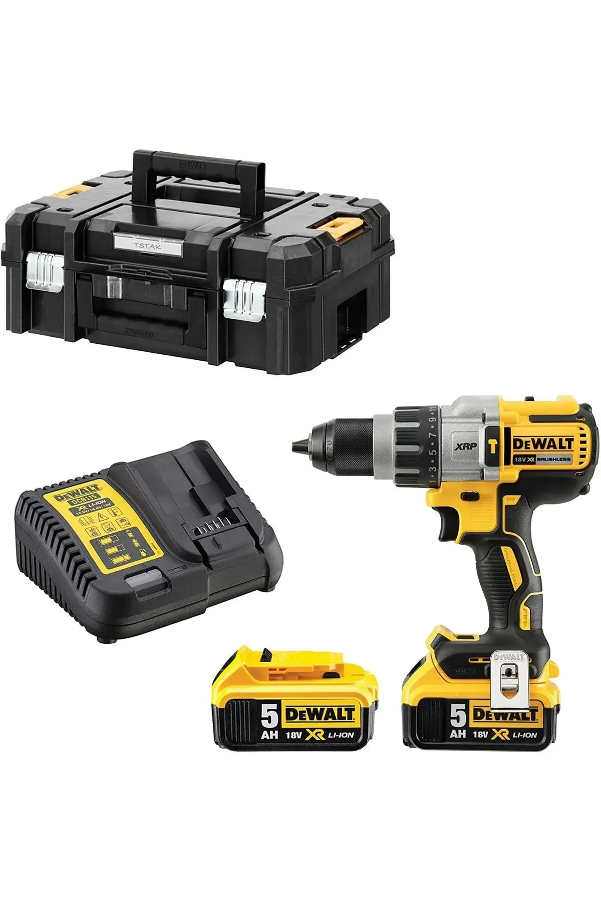 Dewalt DCD996P2 Kömürsüz Darbeli Vidalama Matkabı Şarjlı 18 Volt 5.0Ah 95Nm Tork
