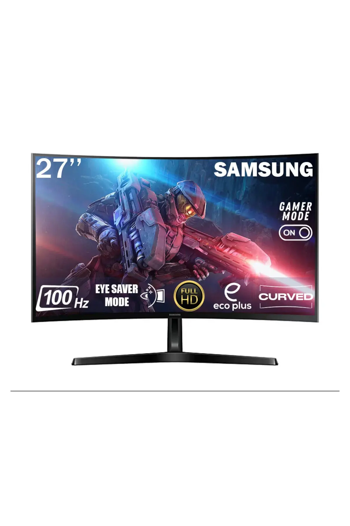 Samsung Essentıal S3 27'' 100 Hz Full HD Curved (Kavisli) Monıtor LS27D366GAUXUF